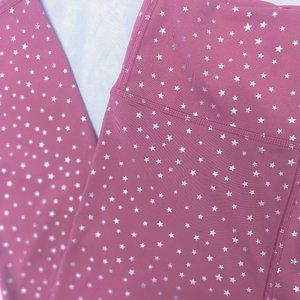 WAVVY | Barbie Pink Leggings Tights Yoga Silver Star Full Pants High Rise S